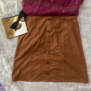 Faux Suede Skirt